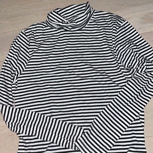 Striped turtleneck top